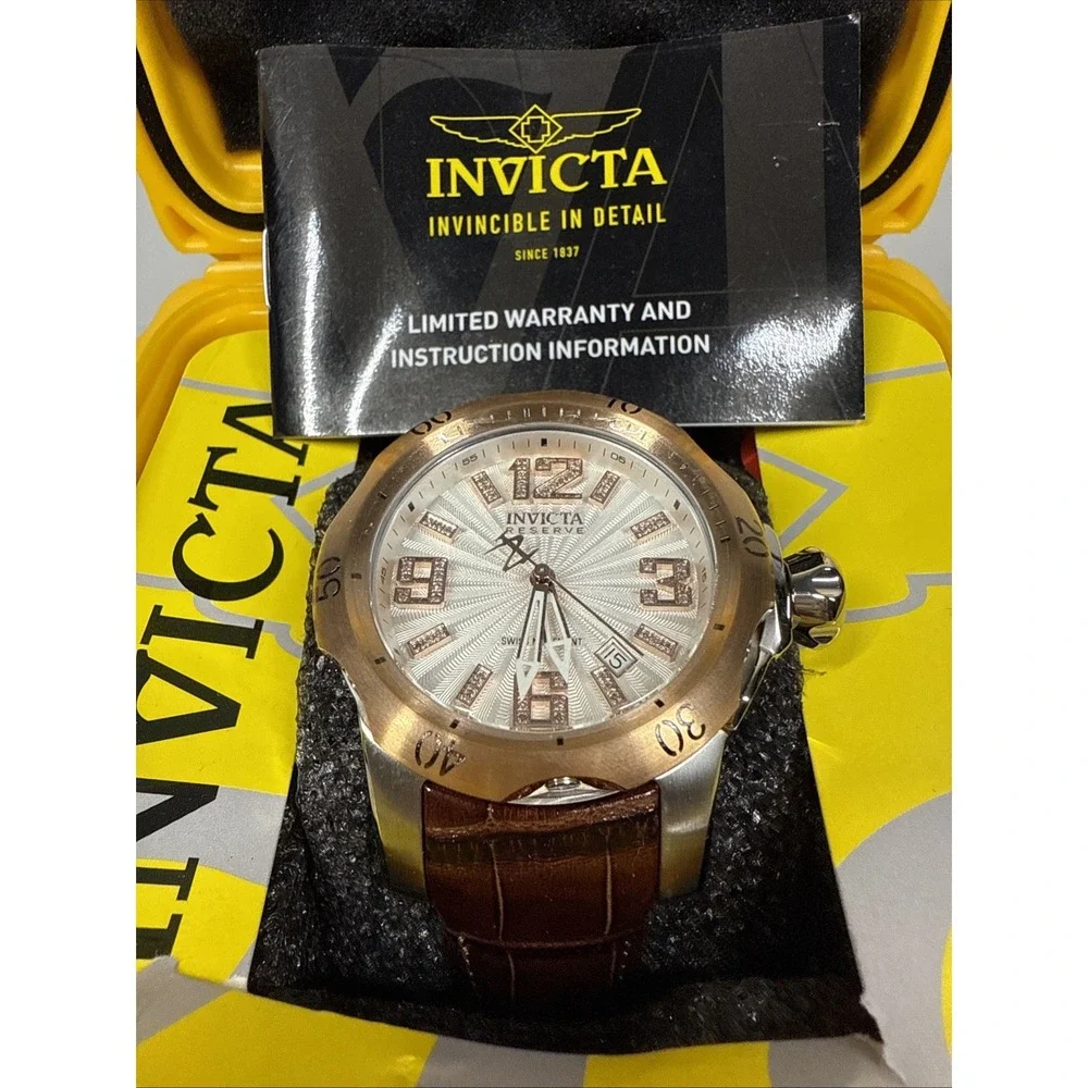 Invicta -‎ VENOM - Diamond EDITION  Swiss 515  Cream Dial - 52 Stones mens watch